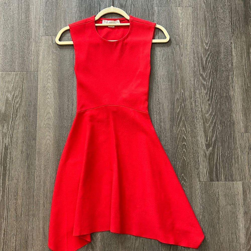 Stella McCartney Asymmetrical Red Short Dress